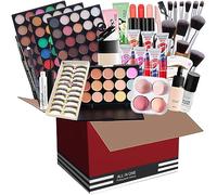 MKNZOME Coffret Maquillage 50 Pcs - Kit Professionnel Femme avec Trousse, Palettes, Fard à Paupières, Brillant à Lèvres - Cadeau d'Anniversaire, Noël