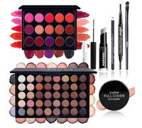 MKNZOME Coffret Maquillage Femme, Kit Maquillage Femme Palettes de Maquillage Coffret Maquillage Complet avec Fard à Paupières, Brillant à Lèvres, Mascara, Eye-liner - Coffret Cadeau Femme