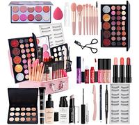 MKNZOME Coffret Maquillage Professionnel - Mallette Avec Palettes, Fard à Paupières, Brillant à Lèvres - Cadeau d'Anniversaire et Noël Pour Femme