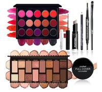 MKNZOME Kit de Maquillage Complet, Coffret Maquillage Femme, Cosmetics Palette de Maquillage avec Fard à Paupières, Brillant à Lèvres, Mascara, Eye-liner - Coffret Cadeau Femme