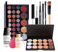 MKNZOME Kit de maquillage professionnel avec coffret cadeau de maquillage portable pour anniversaire, Noël, palette de fards à paupières, anti-cernes pour femmes et filles