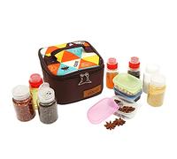 MKNZOME Lot de 10 pots à épices d'extérieur avec sac de rangement, conteneurs de rangement portables pour épices pour cuisine, barbecue en plein air, pique-nique, camping