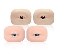 MKNZOME Lot De 4 Faux Sourcil en Silicone pour la Pratique du Microblading, Kit de Maquillage 3D pour Débutants et Artistes pour Entraînement Permanent au Tatouage