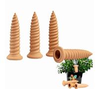MKNZOME Oyas a Planter Terre Cuite, 4 Pièces Arrosage Goutte à Goutte Ollas Terre Cuite Arrosage Automatique Plantes Irrigation Goutte a Goutte Bouteille pour Jardin Maison Intérieur Extérieur