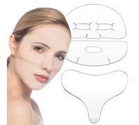 MKNZOME Patch Anti-rides en Silicone 3Pcs, Tampons Anti-rides pour le Visage Réutilisable pour Lissant et Réduisant les Rides, Coussinets de Soins de Peau pour le Visage Entier et Poitrine