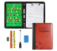 MKNZOME Portable Tableau Tactique de Football, Entraîneur de Football Magnétique Stratégie Panneau kit Entrainement Football avec Marqueur et Gomme -Soccer Coach Board pour Entraînement, Compétition