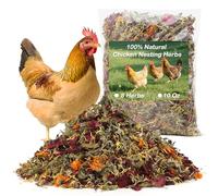 Mkobon 283,5 g d'herbes de nidification de poulet, 8 fleurs séchées et herbes pour poulailler, désodorisant naturel pour améliorer la production d'œufs, qualité des plumes et bien-être des poules