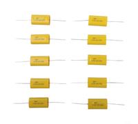MKP Condensateur axial sans électrode 4,7 uF 250 V pour applications de division de fréquence audio, ignifuge, époxy scellé
