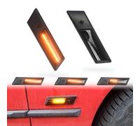 MKptopia 2 feux de position latéraux dynamiques à LED avec clignotants séquentiels, compatibles avec les modèles B-MW Série 7 E32, Série 5 E34 et Série 3 E36 - Noir (version mise à jour)