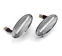 MKptopia 2 pièces garde-boue LED dynamique marqueur latéral feux de clignotant ambre compatible avec Ni-ssan Qash-qai Du-alis Juk-e M-icra M-arch Micra Note X-Trail