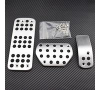 MKptopia 3 pièces Kit de pédales en aluminium pour voiture Ensemble de pédales de frein, d'accélérateur et d'embrayage compatible avec Peugeot 207 301 307 208 2008 308 408