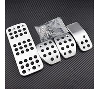 MKptopia 4 pièces Kit de pédales en aluminium pour voiture Ensemble de pédales de frein, d'accélérateur et d'embrayage compatible avec Peugeot 207 301 307 208 2008 308 408