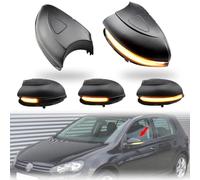 MKptopia Clignotant dynamique pour Golf MK6 pour GTI 6 R Line VI R20 LED clignotant GTD Indicateur de rétroviseur latéral Compatible avec VW-Sin trous