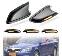 MKptopia Feu de clignotant dynamique LED pour voiture compatible avec VW Po-lo MK4 FL 2005-2009 Compatible avec Sko-da O-ctavia 2006-2010
