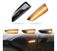 MKptopia Feu de clignotant latéral LED dynamique pour garde-boue clignotant séquentiel compatible avec O-pel Ast-ra J 2009-2015 Za-fira C 2011-2019 - Noir(Version actualisée)