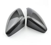 MKptopia Housse de rétroviseur Housse de rétroviseur d'aile latérale brillant Compatible avec VW GOLF 7 MK7 MK7.5 GTI R GTE GTD 2013-2018-Fibre de carbone