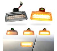 MKptopia LED dynamique clignotante séquentielle compatible avec O-pel Ast-ra H MK5 Za-fira B MK2 Cor-sa D MK4 - Verre blanc (version mise à jour)
