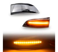 MKptopia LED Lumière clignotante dynamique Indicateur de rétroviseur Compatible avec Re-nault Me-gane MK3 Grand Scenic III Fluence - Noir(nouveau)