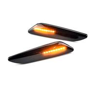 MKptopia Lot de 2 clignotants clignotants Compatible avec Al-fa Ro-meo 147156 Compatible avec F-iat E-gea Type 356 Compatible avec Lan-cia De-lta Yp-silon-noir