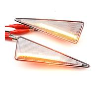 MKptopia Marqueur latéral Indicateur de Clignotant LED Feux Dynamiques Compatible avec Re-nault Me-gane MK2 CC Espace MK4 Scénique MK2 Vent Avan-time Th-alia-Blanc Verre