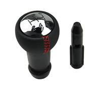 MKptopia Pommeau de levier de vitesse en cuir compatible avec Peu-geot 106 107 205 206 207 306 307 308 Cit-roen-ligne rouge