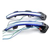 MKptopia Signal de rotation dynamique Lumière de position latérale Rétroviseur Indicateur clignotant Compatible avec VW GOLF Golf 8 GTI R GTE GTD MK8-Bleu et jaune