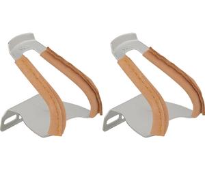MKS Cale-Pieds Half Clip w/leather brun universal