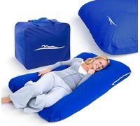 MKS Coussin de Grossesse pour Dormir 100x150 cm - Oreiller de Grossesse Ergonomique en U - Grand Support d’Allaitement - Accessoire maternité Lavable en Bambou Doux - (Coton/Bleu)