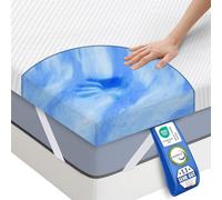 MKS Dream Comfort Surmatelas en mousse à mémoire de forme 100 x 200 cm - 5 cm - Surmatelas ergonomique H3 avec effet rafraîchissant et housse respirante - Confort de sommeil comme sur des nuages