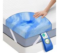 MKS Dream Comfort Surmatelas en Mousse à Mémoire de Forme 200x200 cm - 5 cm, Surmatelas Climatisé et Thermorégulateur H3, Housse Respirante au Confort