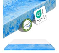 MKS Dream Komfort Surmatelas en mousse gel 200 x 200 cm 5 cm pour matelas, mousse à mémoire de forme H3/H4 avec forme ergonomique, effet soulageant la pression et housse respirante