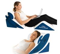 MKS Lot de 4 coussins biseautés - Coussin de positionnement ergonomique pour le dos et les jambes - Coussin cale pour lit et canapé avec housse lavable - Coussin de lecture pour la maison et la