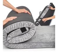 MKS Matelas de camping portable en mousse à mémoire de forme - Matelas de sol léger avec revêtement imperméable - Matelas de couchage pour camping - Matelas pliable 90 x 200 cm