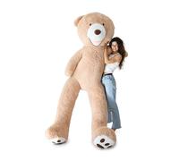 MKS. Nounours Géant XXL 260 cm | Peluche Ultra Douce et Moelleuse | Grosse Peluche Cadeau pour Enfants & Adultes | Doudou Géant Déco Chambre, Anniversaire, Saint-Valentin | Marron