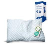 MKS Oreiller 50 x 70 cm avec mousse à mémoire de forme et gel - Oreiller avec appui-nuque ergonomique - Pour adultes, dormant sur le dos et sur le côté - Rafraîchissant, hygiénique, confortable