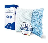 MKS Oreiller Mémoire Forme 80x80 - Coussin Mémoire de Forme Ergonomique avec Gel Rafraîchissant - Oreiller 80x80 Doux & Respirant pour Dormir sur Dos, Côté & Ventre - Pillows for Sleeping