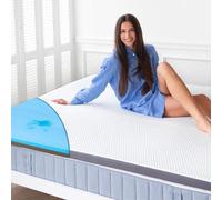 MKS Surmatelas 2 en 1 80 x 200 cm - Surmatelas réversible en gel 80 x 200 cm H3/H4 avec construction à 5 couches, côtés en maille et antidérapant - Surmatelas ergonomique pour un confort de sommeil