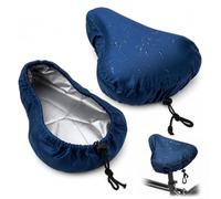 MKtoko Housse de Selle Vélo Imperméable Lot de 2 Bleu Marine, Couvre Selle Universel Étanche Anti-Pluie pour VTT, Vélo de Route et Vélo Électrique