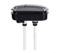 MKTOLHUS Double chasse d'eau ABS 11 x 4 x 10 cm | Bouton de chasse d'eau carré pour une installation facile, actionneur de valve de chasse d'eau argenté