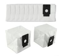 MKTOLHUS Lot de 10 sacs à poussière pour aspirateur robot EZVIZ RC3 Plus RE4 Plus RE5 Plus CS-RA-KIT07, sacs de rechange durables de 90 jours pour station de base, blanc et noir