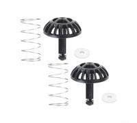 MKTOLHUS Lot de 2 tampons à ressort pour panier de brassage en plastique | High for Temp Resistant Plastic Portafilter Basket Spring Stopper Kit for Espresso Machine, Black