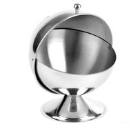 MKTOLHUs Sucrier de cuisine 473 ml avec couvercle rabattable en acier | Métal, intérieur résistant à la rouille, fermeture sécurisée, peut contenir des cubes ou des granulés