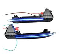 MKtopia 2 pièces Clignotant de rétroviseur dynamique compatible avec les clignotants à LED Au-di A6 C7 C7.5 4G S6 2013 2014 2015 2016 2017 2018 RS6 S Line tuning pieces-bleu et jaune