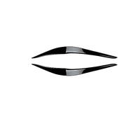 MKVAXR 2 pièces de couverture d'habillage d'autocollants de paupières de sourcil de phare de voiture, for BMW F87 M2 F22 F23 220i 228i 230i M235i M240i 2014-2022 noir brillant Couvercle d'oeil de phar
