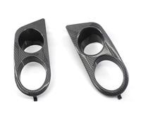 MKVAXR 2 pièces noir mat couverture de phare antibrouillard de voiture cadre de calandre entoure les grilles de capots de phare antibrouillard de pare-chocs avant de conduit d'air, for BMW, for E46 M3