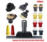 MKVAXR Accessoires Brosse à buse en nylon for aspirateur à vapeur portatif SC1 SC2 SC3 SC4 SC5 SC7 CTK10 CTK20 Pièces de rechange Pièces détachées pour nettoyeur vapeur(Set14)