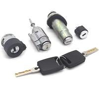 MKVAXR Actionneur de Serrure de Porte Automatique 4D0905855G 4B0905851B Ensemble de Serrure Complet Interrupteur d'allumage Cylindre de Baril de Coffre de Porte Gauche, pour A6 C5 4B(Black A6 Set)