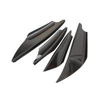 MKVAXR Ailerons de pare-choc avant de voiture en Fiber de carbone brillant, 4 pièces, séparateur de lèvre d'aile, séparateur de corps, becquet Canards Style Sport Garniture de becquet de voiture