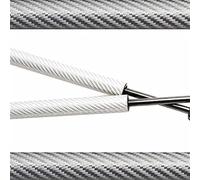 MKVAXR Amortisseur, for Nissan, NV200 2009-2020 Van hayon arrière Coffre Ascenseur Prend en Charge Les Jambes de Force Ressorts amortisseurs de Choc chargés Vérin de Capot(Silver Carbon Fiber)