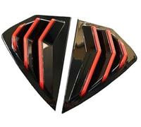MKVAXR Autocollant de garniture de fenêtre de persienne arrière de voiture, for Mazda, 3 Axela Hatchback 2019-2022, pelle d'aération ABS en Fiber de carbone, volet latéral noir Garniture de persienne(